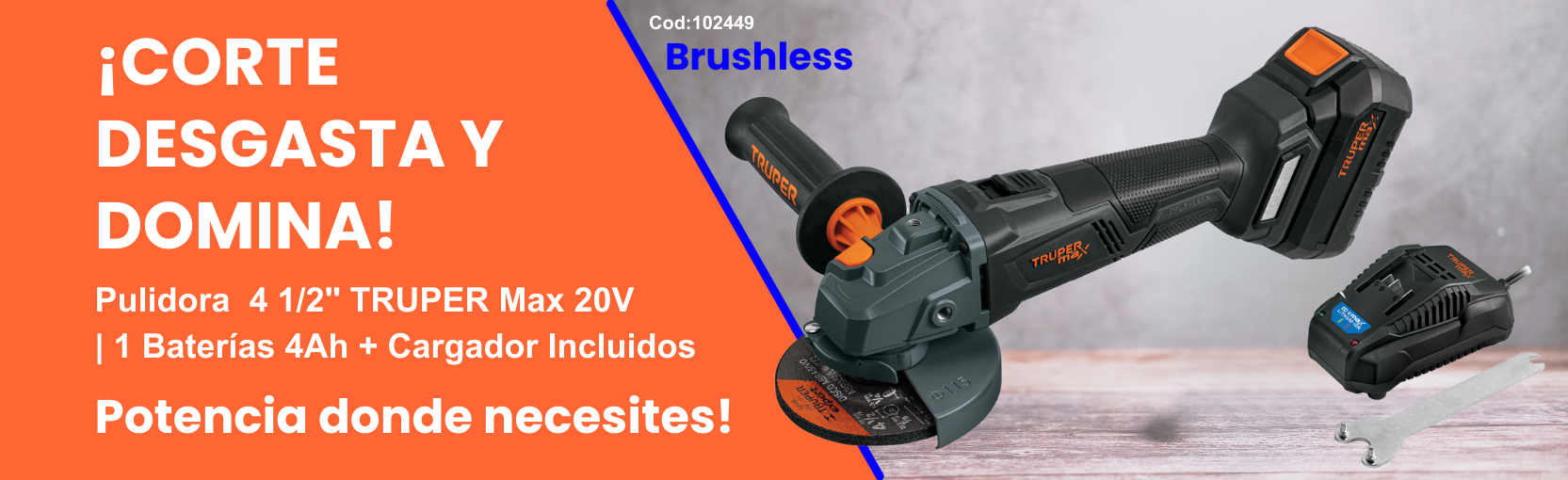 Pulidora Inalambrica Truper Brushless